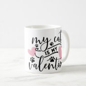 Personalized American Shorthair Cat Valentine's Kaffeetasse (VorderseiteRechts)