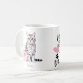 Personalized American Shorthair Cat Valentine's  Kaffeetasse (Vorderseite Links)