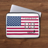 Personalized American Soccer Athlete Patriotic  Laptopschutzhülle