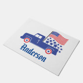 Personalized American Truck Fußmatte (Schrägansicht)