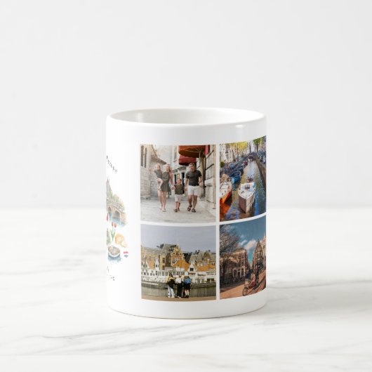 Personalized Amsterdam Travel Photo Mug Kaffeetasse (Mittel)