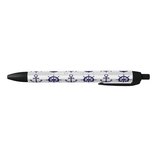 Personalized Anchor Boat Wheel Nautical Ink Kugelschreiber (Unterseite)