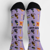Personalized Ancient Egyptian Cat Socks & Pyramids Socken (Oben)