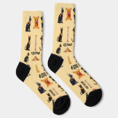 Personalized Ancient Egyptian Cat Socks & Pyramids Socken (Rechts)