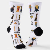Personalized Ancient Egyptian Cat Socks & Pyramids Socken (Gewinkelt)