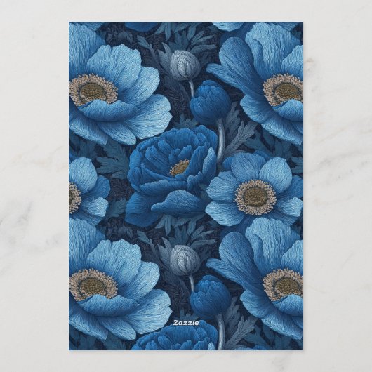 Personalized Anemones Themed Birthday Present Einladung (Rückseite)