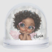 Personalized Angel Snow Globe Christmas Keepsake Schneekugeln (Vorderseite)