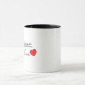 Personalized Angelina Name Girlfriend Red Hearts  Tasse (Zentrum)