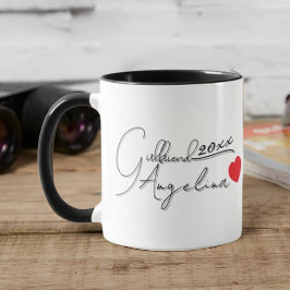 Personalized Angelina Name Girlfriend Red Hearts  Tasse