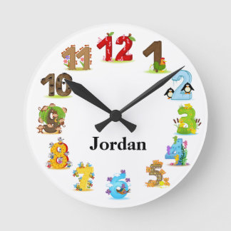 Personalized Animal Clock Runde Wanduhr