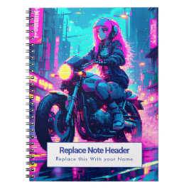 Personalized Anime Themed Notebook Notizblock