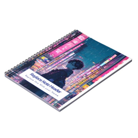 Personalized Anime Themed Notebook Notizblock (Linke Seite)