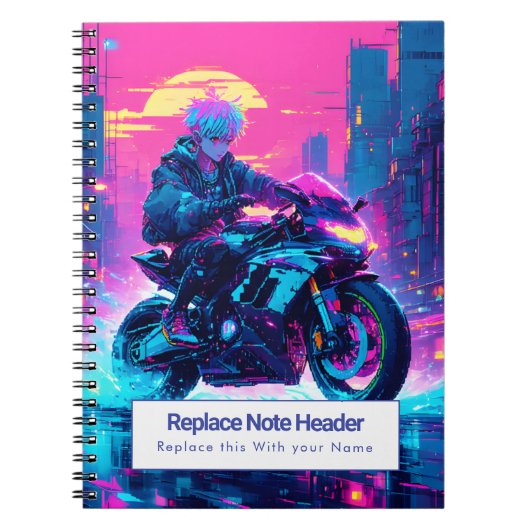 Personalized Anime Themed Notebook Notizblock (Vorderseite)
