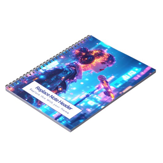Personalized Anime Themed Notebook Notizblock (Linke Seite)