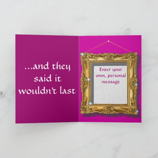 Personalized Anniversary Card Karte (Innenseite)