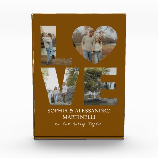 Personalized Anniversary Photo Block (Vorderseite)