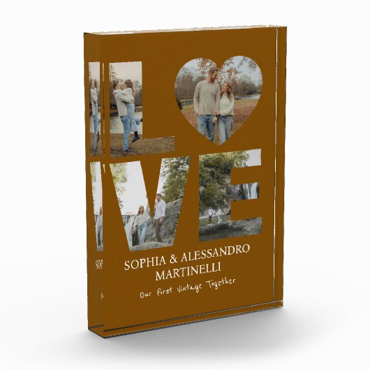 Personalized Anniversary Photo Block (Links)