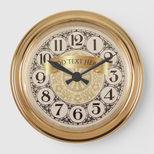 Personalized Anniversary Wall Clock Große Wanduhr (Vorderseite)