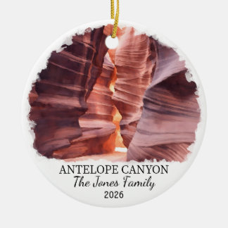Personalized Antelope Canyon Ornament, Arizona Keramik Ornament