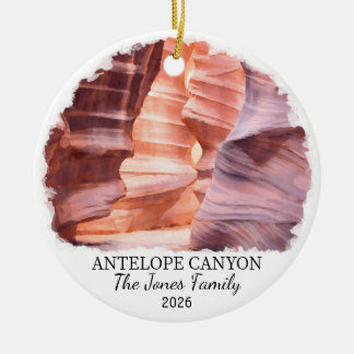 Personalized Antelope Canyon Ornament, Arizona Keramik Ornament