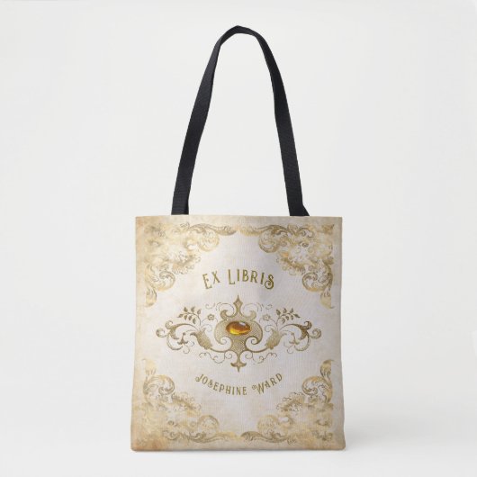 Personalized Antique Book Inspired Polyester Tasche (Vorderseite)
