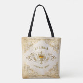 Personalized Antique Book Inspired Polyester Tasche (Rückseite)