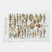 Personalized antique French Under-the-sea fish Geschirrtuch (Horizontal)