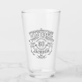 Personalized Any Age Vintage Aged To Perfection Glas (Vorderseite)