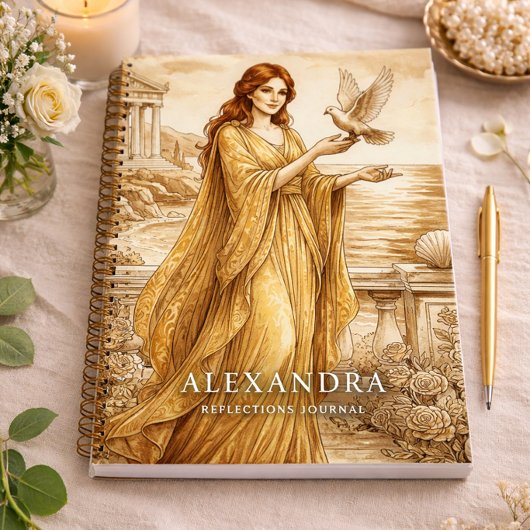 Personalized Aphrodite Reflections Journal Notizblock