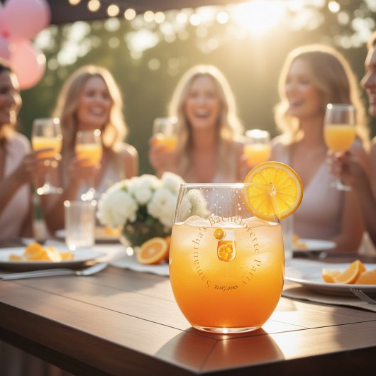 Personalized Apperol Bachelorette Party Weinglas Ohne Stiel