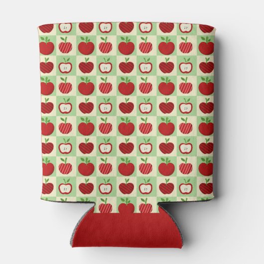 Personalized Apple Fall Check Cozy Teacher Cute Dosenkühler (Rückseite)