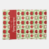 Personalized Apple Farmhouse Fall Family Decor Geschirrtuch (Horizontal)