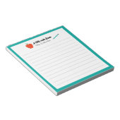 Personalized Apple Pencil Teacher Appreciation Notizblock (angewinkelt)