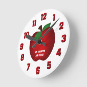 Personalized Apple Wall Clock Runde Wanduhr (Winkel)