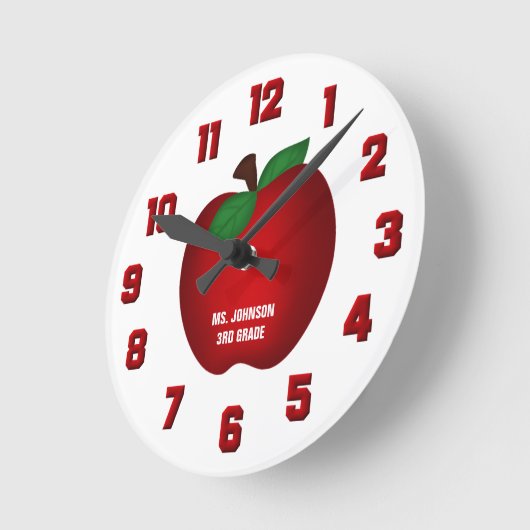 Personalized Apple Wall Clock Runde Wanduhr (Winkel)