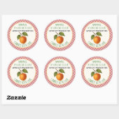 Personalized Apricot Preserves Canning Label Sheet Runder Aufkleber (Blatt)