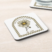 Personalized April Birth Month Flower Coaster Getränkeuntersetzer (Linke Seite)