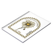 Personalized April Birth Month Flower Notebook Notizblock (Linke Seite)