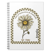 Personalized April Birth Month Flower Notebook Notizblock (Vorderseite)