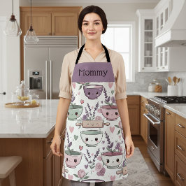Personalized Apron Smiling Floral Baking Crew Schürze