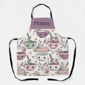 Personalized Apron Smiling Floral Baking Crew Schürze (Vorderseite)