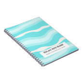 Personalized Aqua and White Wave Patterned Notizblock (Rechte Seite)