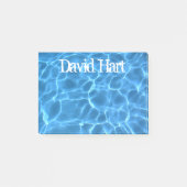 Personalized Aqua Blue Swimming Pool Post-it Klebezettel (Vorderseite)