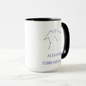 Personalized Aquarius Constellation Mug - Custom S Tasse (VorderseiteRechts)