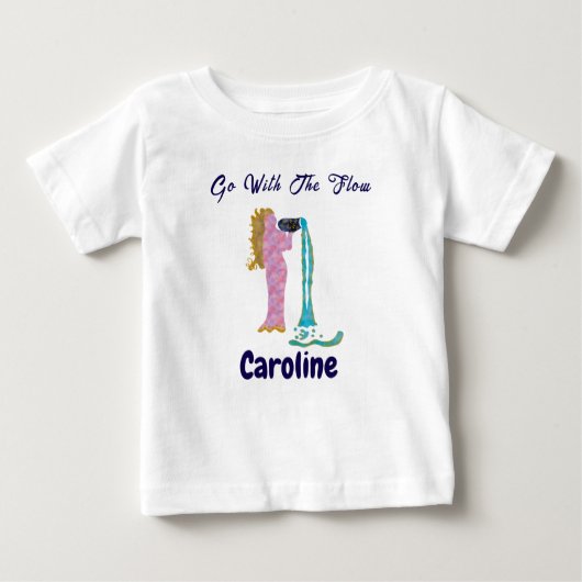 Personalized Aquarius Zodiac Impressionist Toddler Baby T-shirt (Vorderseite)