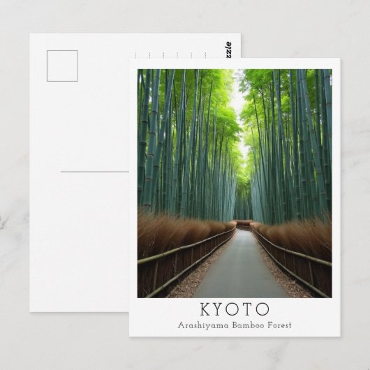 Personalized Arashiyama Bamboo Forest Postkarte (Vorne/Hinten)