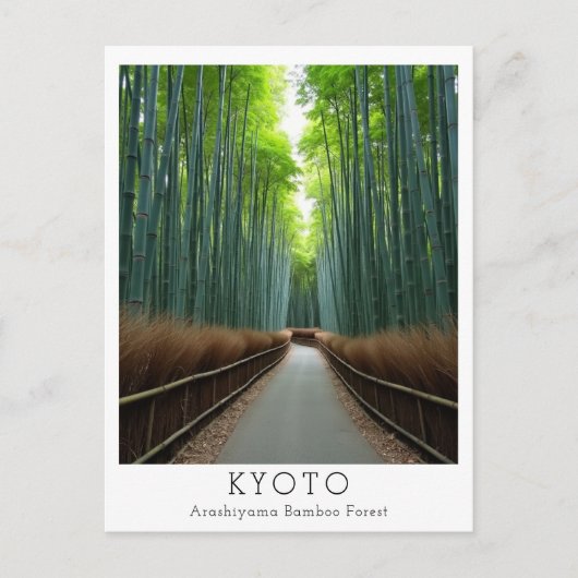 Personalized Arashiyama Bamboo Forest Postkarte (Vorderseite)
