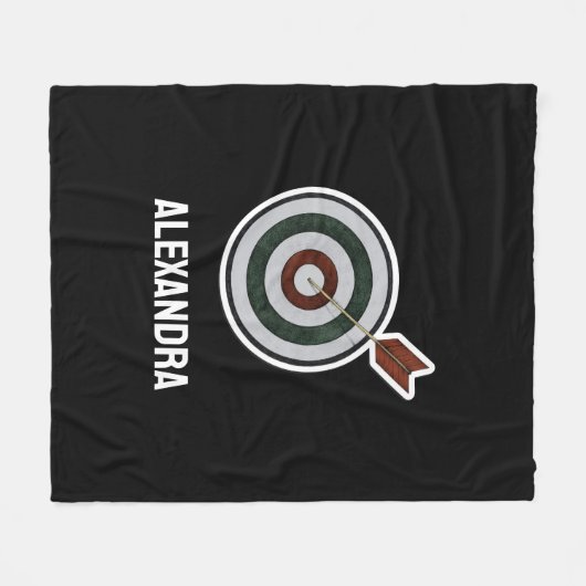 Personalized Archery Custom Archer Bow Arrows Fleecedecke (Vorderseite (Horizontal))