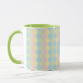 Personalized Argyle spring pastel colored pattern Tasse (Links)