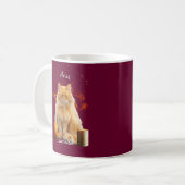 Personalized Aries Cat Mug with Name Kaffeetasse (Vorderseite Links)